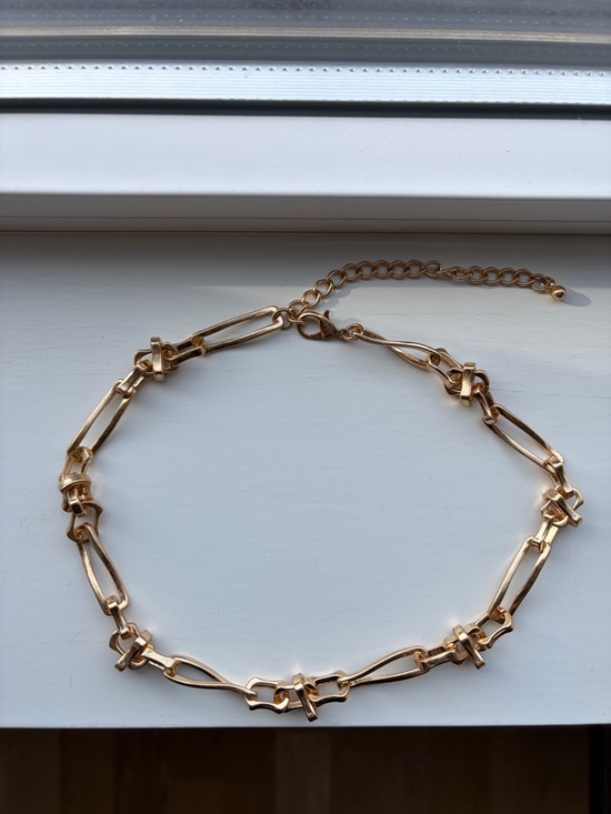 Jewelry - Gold Tone Mixed Link Chain Choker Necklace